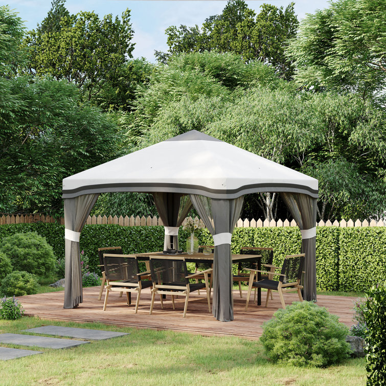 Outsunny 10 Ft. W x 10 Ft. D Steel PopUp Gazebo & Reviews Wayfair Canada